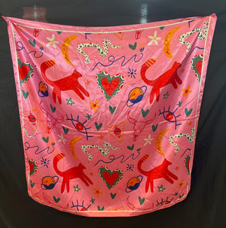 Hot Pink Wild Western Print Wild Rag
