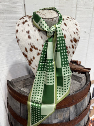 Kelly Green Polka Dot Twilly