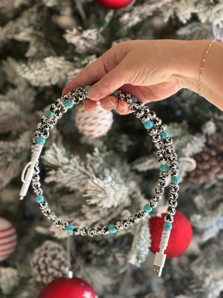 Cowprint & Turquoise Navajo Pearl Style Universal Car Charger