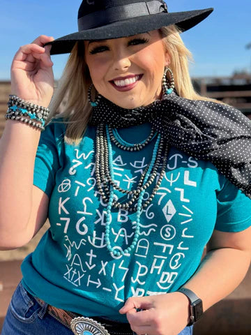 Teal Cattle Brand Tee