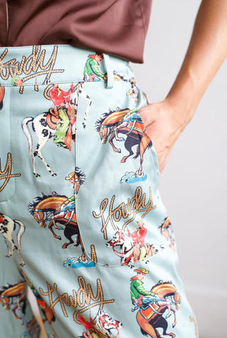 Dusty Teal Howdy Trouser Pants
