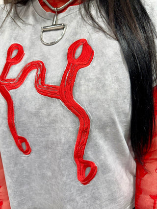 A Bit Western Snaffle Bit Embroidered Cropped T Shirt Top | Layered Cowgirl Graphic Shirt-2 Fly Co. - Barbwire n Bougie Boutique