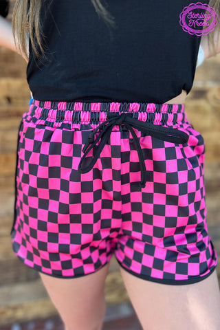 Wait On Me Checkered Shorts