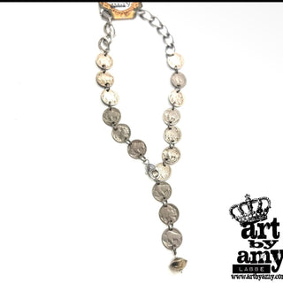 Art by Amy Genuine Buffalo Nickel Lariat Necklace – 26” Western Coin Jewelry - Barbwire n Bougie Boutique