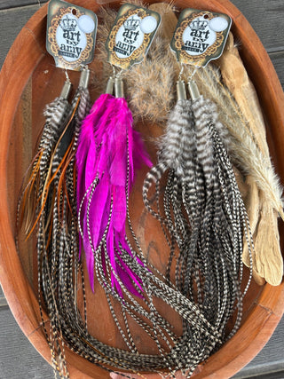 Art by Amy Long Guinness Feather Statement Earrings – 10” to 14” | Western Boho - Barbwire n Bougie Boutique
