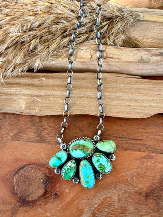Augustine Largo Sonoran Gold Half Cluster Necklace - Barbwire n Bougie Boutique