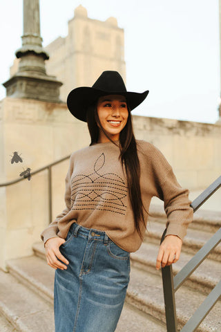 Yuma Stitch Cropped Sweater