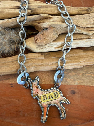Bad Ass Donkey Necklace – Art By Amy - Barbwire n Bougie Boutique