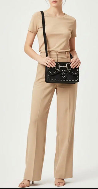 Black Hair-On Hide Horse Bit Crossbody Bag | Genuine Leather Western Purse - Barbwire n Bougie Boutique
