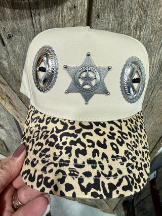 Brothel Inspector Leopard Concho Trucker Hat-NFR - Barbwire n Bougie Boutique