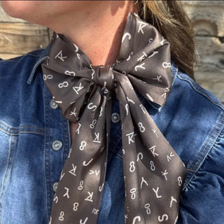 Cattle Brand Latigo Twilly Scarf | Western Wild Rag Neck Scarf - Barbwire n Bougie Boutique
