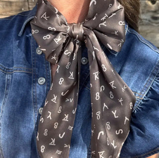 Cattle Brand Latigo Twilly Scarf | Western Wild Rag Neck Scarf - Barbwire n Bougie Boutique