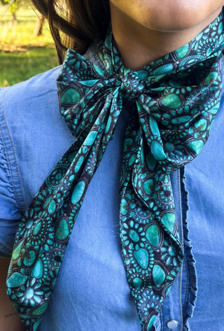 Cowgirl Squash Blossom Cluster Latigo Twilly - Barbwire n Bougie Boutique