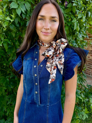 Denim Darling Ruffle Sleeve Western Dress - Barbwire n Bougie Boutique