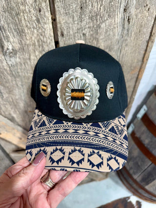 Desert Concho Aztec Western Trucker Hat - Barbwire n Bougie Boutique