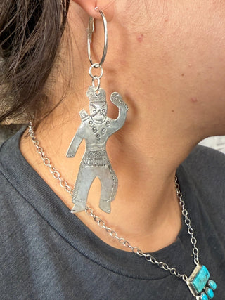 Fun Cowboy & Indians Dangle Earrings - Barbwire n Bougie Boutique