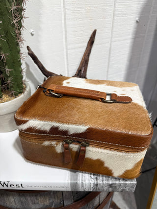 Genuine Cowhide Western Deluxe Travel Jewelry Case - Barbwire n Bougie Boutique