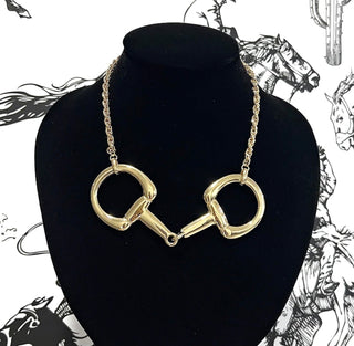 Gold Snaffle Bit Statement Necklace - Barbwire n Bougie Boutique