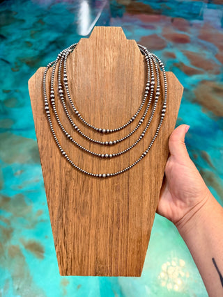 Graduated Sterling Silver Pearl Stack – 4 Piece Set - Barbwire n Bougie Boutique