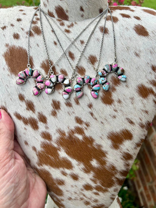 Handmade Sterling Silver Cotton Candy Naja Necklace - Barbwire n Bougie Boutique