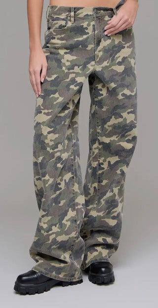 Hidden Brand -Alyx Style Wide Leg Camo Low Slung Baggy Trousers-33” Inseam - Barbwire n Bougie Boutique