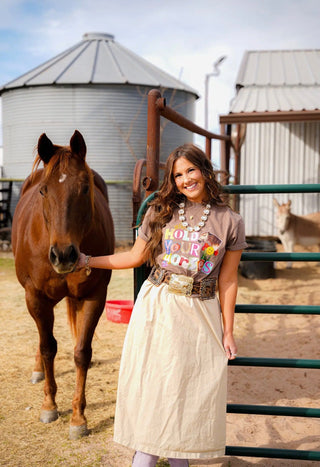 Hold Your Horses Graphic Tee – Western Cowgirl Horse T-Shirt | Cute Ranch Style Boutique Top - Barbwire n Bougie Boutique