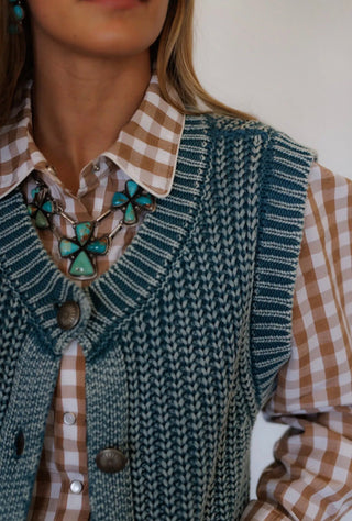 Howdy Hanny Corded Denim Western Vest - Barbwire n Bougie Boutique