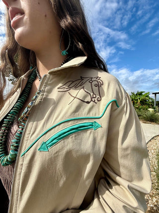 Howdy Hanny Retro Western Cowgirl Embroidered Jacket & Shorts Set - Barbwire n Bougie Boutique