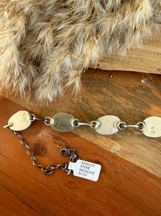 John Skeets Multi-Stone Sterling Silver Choker Necklace- Native - Barbwire n Bougie Boutique