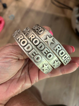 Junkyard Cowgirl Silver Bangle Bracelets - Barbwire n Bougie Boutique