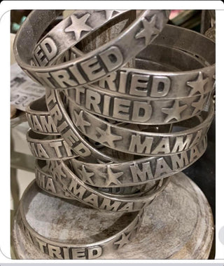 Junkyard Cowgirl Silver Bangle Bracelets - Barbwire n Bougie Boutique