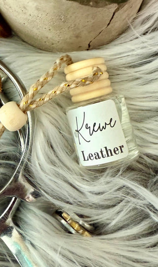 Leather Car Freshner Oil Diffuser - Barbwire n Bougie Boutique