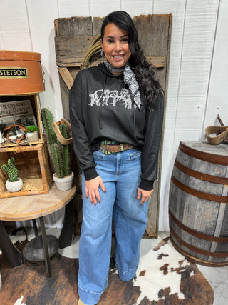 Leather or Not Hoodie – 2 Fly Clothing | Western Graphic Hoodie - Barbwire n Bougie Boutique