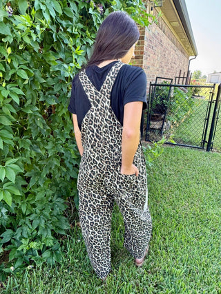 Leopard Patchwork Crochet Overalls - Barbwire n Bougie Boutique