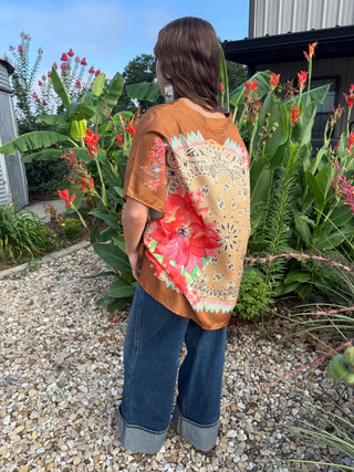 Let Er Buck Western Poncho Scarf Top | Oversized One Size Boho Cowgirl Top Up to 2X - Barbwire n Bougie Boutique