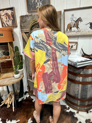 Let’s Kick It Oversized Shift Dress by 2 Fly Co. - Barbwire n Bougie Boutique