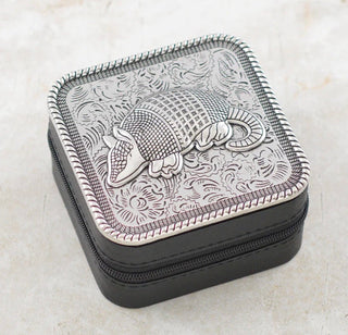 Lone Star Armadillo Western Mini Jewelry Case - Barbwire n Bougie Boutique