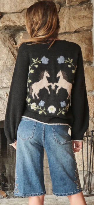 Lucky Horseshoe Western Cardigan - Barbwire n Bougie Boutique