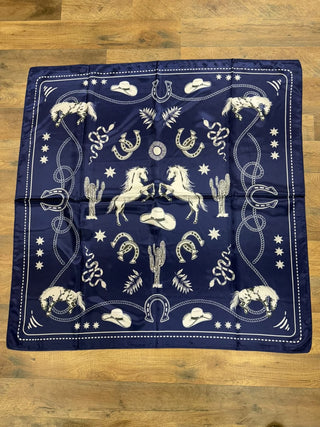 Midnight Cowgirl 34” Wild Rag - Barbwire n Bougie Boutique