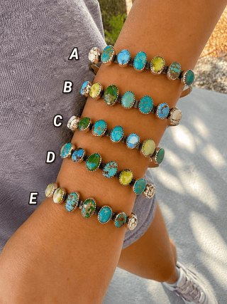 Mixed Mine Sterling Silver Seven Stone Cuff - Barbwire n Bougie Boutique
