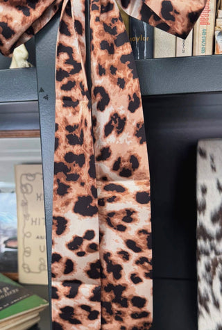 On The Prowl Leopard Twilly Scarf | Western Hair Scarf & Purse Ribbon - Barbwire n Bougie Boutique