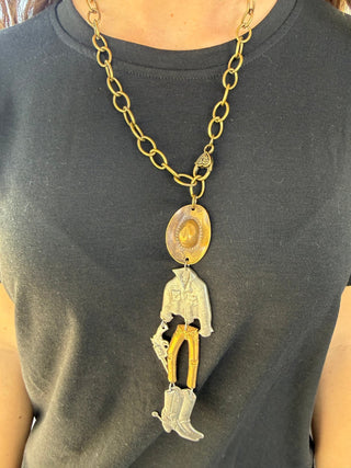 Outfitted Cowboy Necklace – Art By Amy - Barbwire n Bougie Boutique