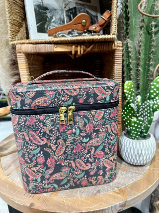 Paisley Print Makeup Case Organizer - Barbwire n Bougie Boutique