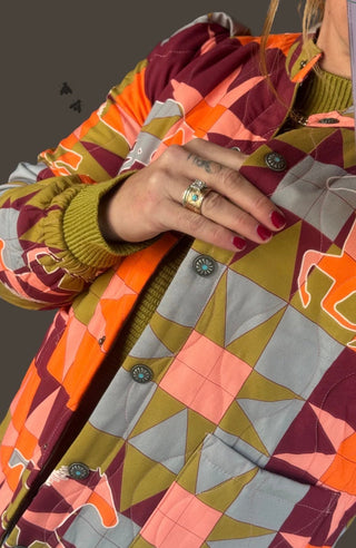 Patchwork Posse Quilted Jacket – 2 Fly - Barbwire n Bougie Boutique