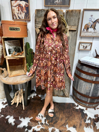 Prairie Moon Buffalo Babydoll Dress - Barbwire n Bougie Boutique