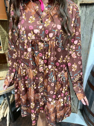 Prairie Moon Buffalo Babydoll Dress - Barbwire n Bougie Boutique
