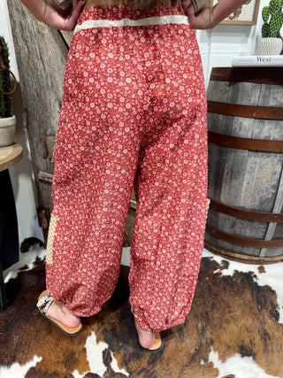 Prairie Patchwork Boho Harem Pants - Barbwire n Bougie Boutique