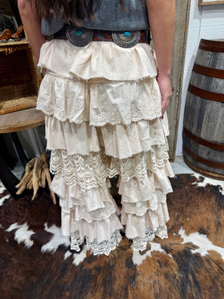 Prairie Romance Boho Ruffle Pants - Barbwire n Bougie Boutique