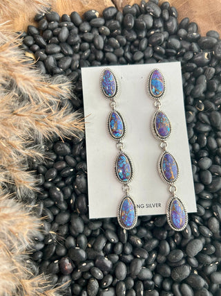 Purple Mojave Dangle Earrings - Barbwire n Bougie Boutique