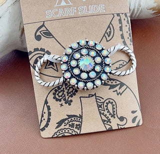 Rhinestone Rodeo Western Scarf Slide - Barbwire n Bougie Boutique